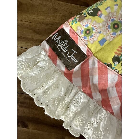 Matilda Jane Happy & Free Confectionery Knot Dress Sleeveless Floral Brown Pink - Picture 6 of 9